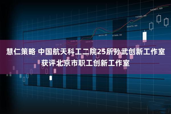 慧仁策略 中国航天科工二院25所孙武创新工作室获评北京市职工创新工作室